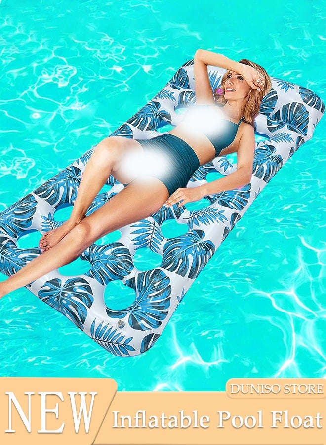 Pool Floats, Inflatable Pool Float Rafts for Men and Women, Water Inflatable Hole Floats Rafts Adult Swimming Pool Reclining Chair Float Bed, Cooling Pool Float Summer Party Floats