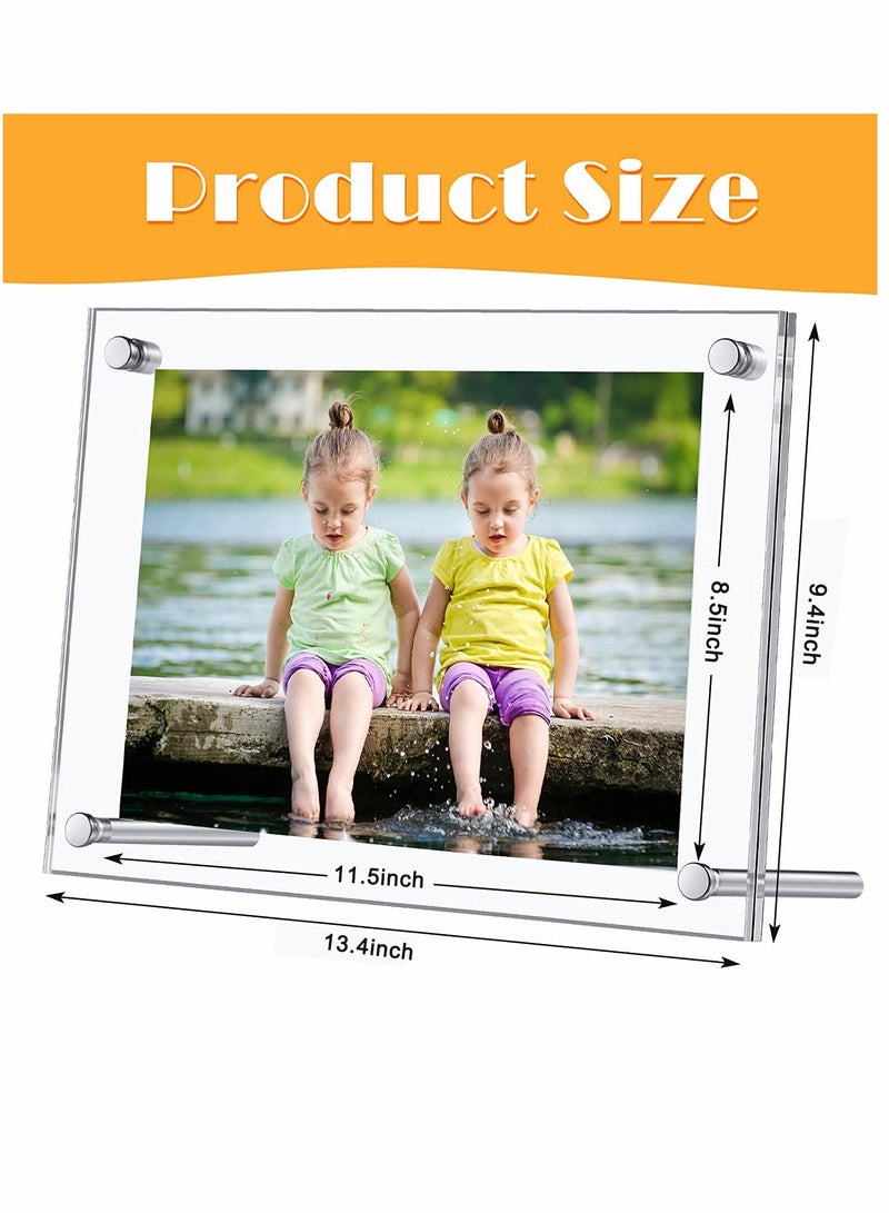 Picture Frame, 8.5x11.5 inch Clear Acrylic Photo Frame A4 Letter Size Decorative Poster Desktop Tabletop Display
