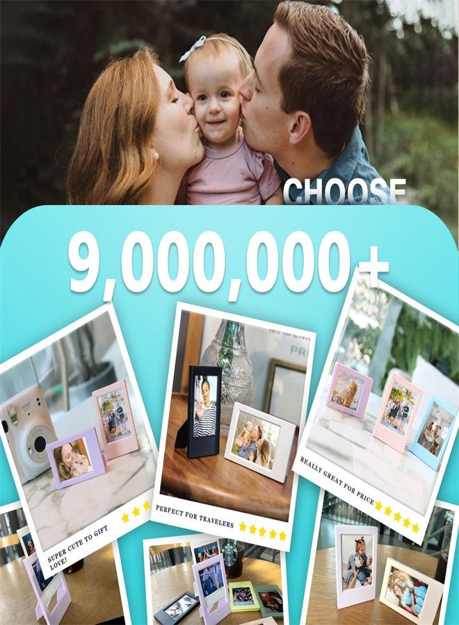 Mini Picture Frame for Instax Mini 12/11/9/8/7+/EVO 3'' Film-Classic Polaroid 2x3 Mini Instant Film Photo Frame for Desktop Tabletop 10 Pack