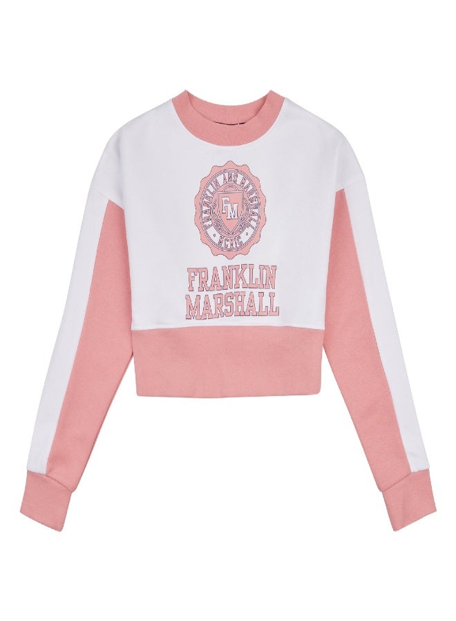 Franklin and Marshall Girls Cropped Hoodie