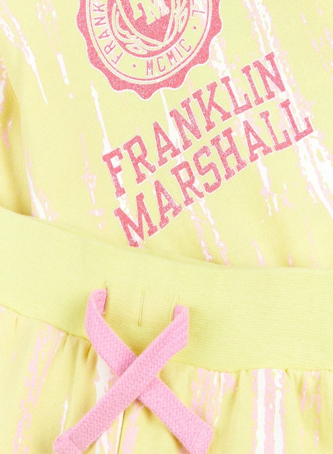 Franklin and Marshall Girls Baby and Toodler Crewneck and Joggers Set