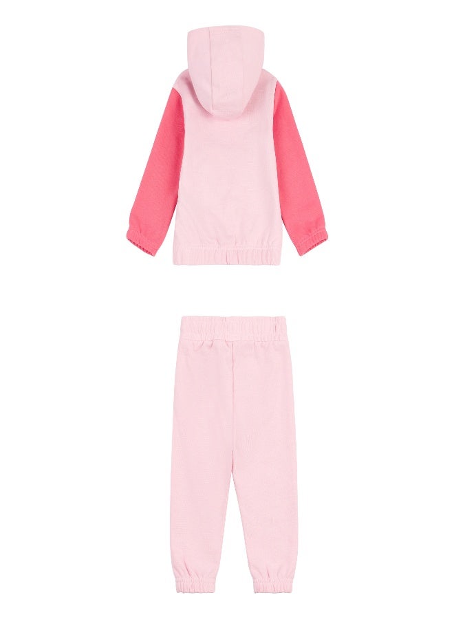 Franklin and Marshall Girls Baby and Toddler Zip Hoodie and Joggers Set