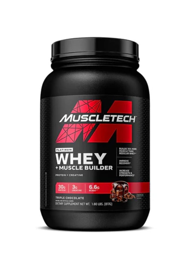 Platinum Whey + Muscle Builder in Tripple Chocolate flavor, 1.8 lbs