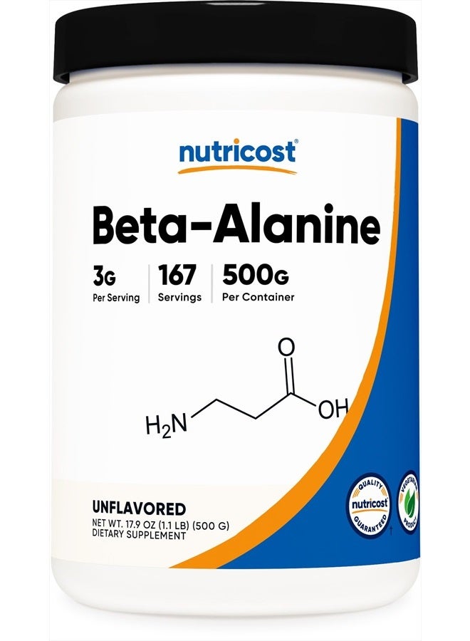 Beta Alanine 500 Grams - Unflavored - 17.9 oz (1.1 LB)