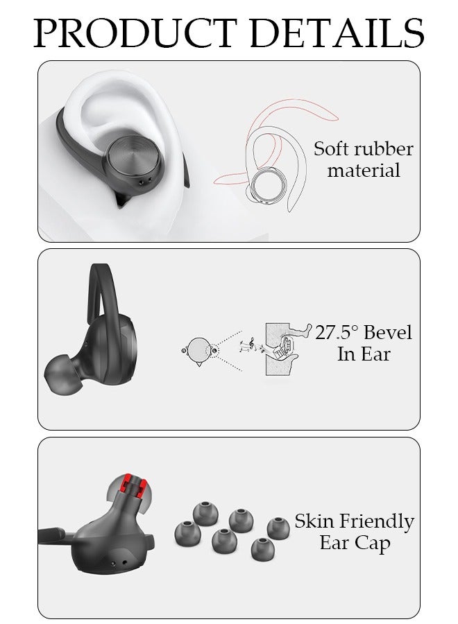 Wireless Earbuds Bluetooth 5.0 Headphones Wireless Charging Case Sports Ear Buds Touch Control LED Power Display Built-in Mic Headset Waterproof Earphones in-Ear for IOS and Android