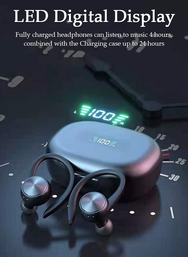 Wireless Earbuds Bluetooth 5.0 Headphones Wireless Charging Case Sports Ear Buds Touch Control LED Power Display Built-in Mic Headset Waterproof Earphones in-Ear for IOS and Android