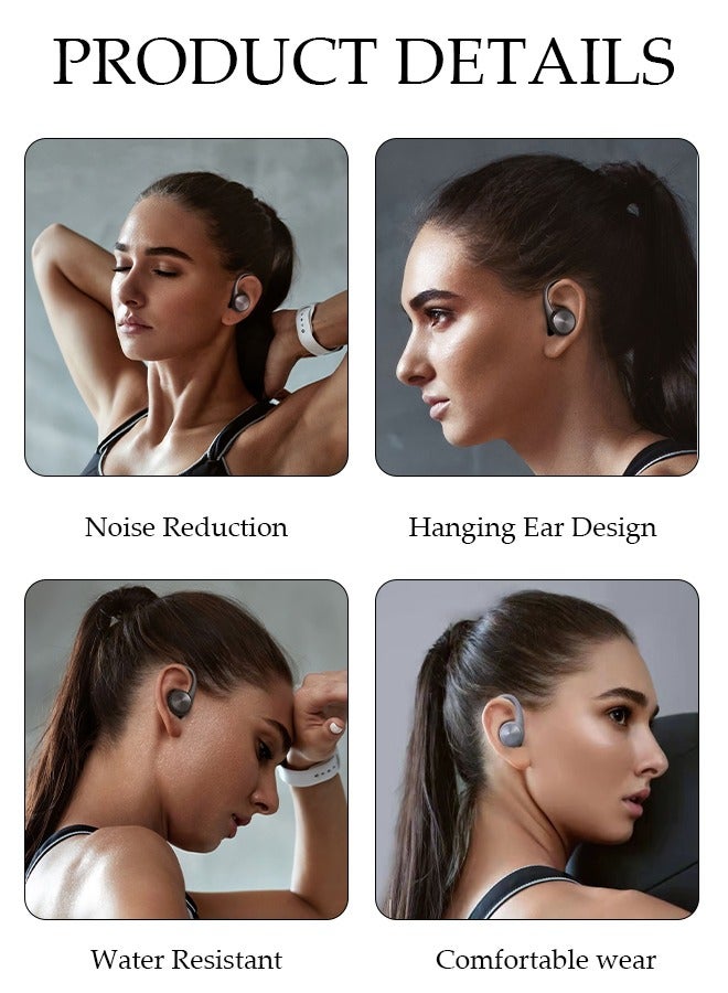 Wireless Earbuds Bluetooth 5.0 Headphones Wireless Charging Case Sports Ear Buds Touch Control LED Power Display Built-in Mic Headset Waterproof Earphones in-Ear for IOS and Android