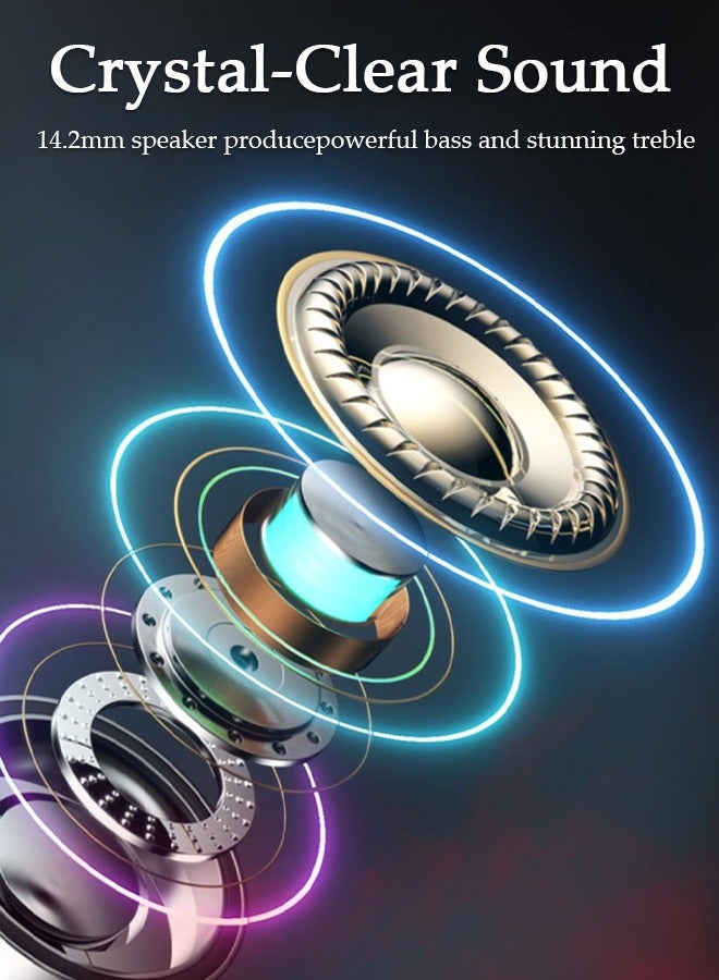 Wireless Earbuds Bluetooth 5.0 Headphones Wireless Charging Case Sports Ear Buds Touch Control LED Power Display Built-in Mic Headset Waterproof Earphones in-Ear for IOS and Android