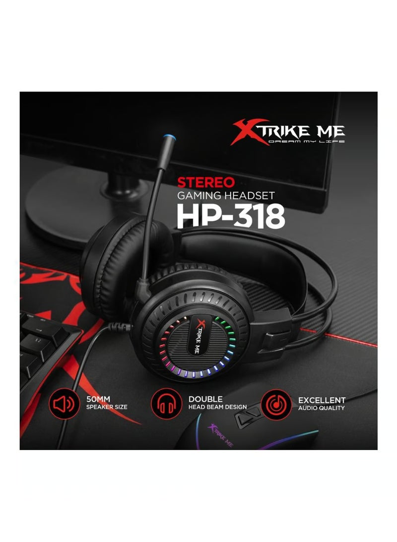 Xtrike Me HP-318 RGB Gaming Headphone With RGB Lightening