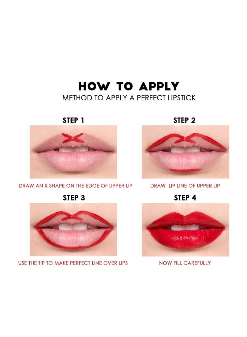 Seven Seas 3D Matte Velvet Finish Full Coverage Matte Long Lasting Lipstick Smooth Application Transferproof and Smudge Proof Highly Pigemented Lipstick for Women