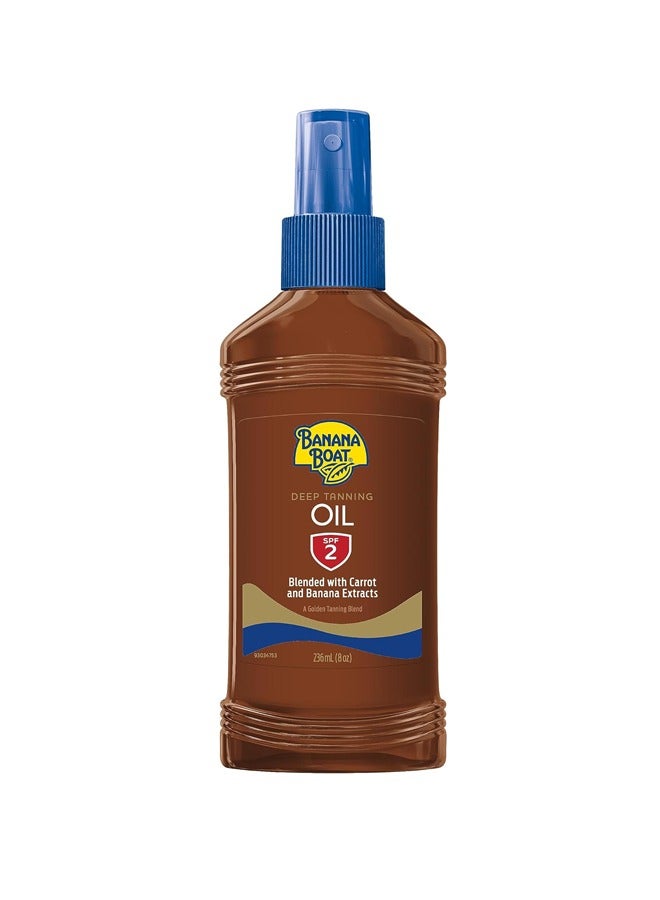 Deep Tanning Oil SPF 2: A Golden Tanning Blend with Carrot and Banana Extracts 236 ML