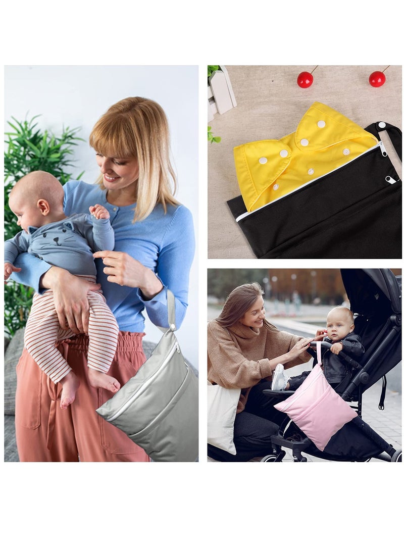 Waterproof wet bag cloth diaper dry wet bag reusable Stroller Travel Beach Swimming Pool day care dirty baby supplies Yoga Fitness bag 3 pieces