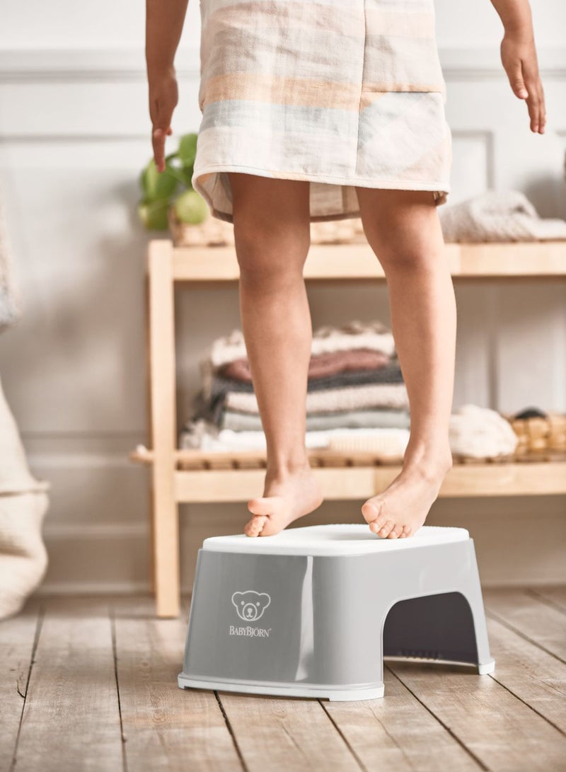 Baby Step Stool Grey And White