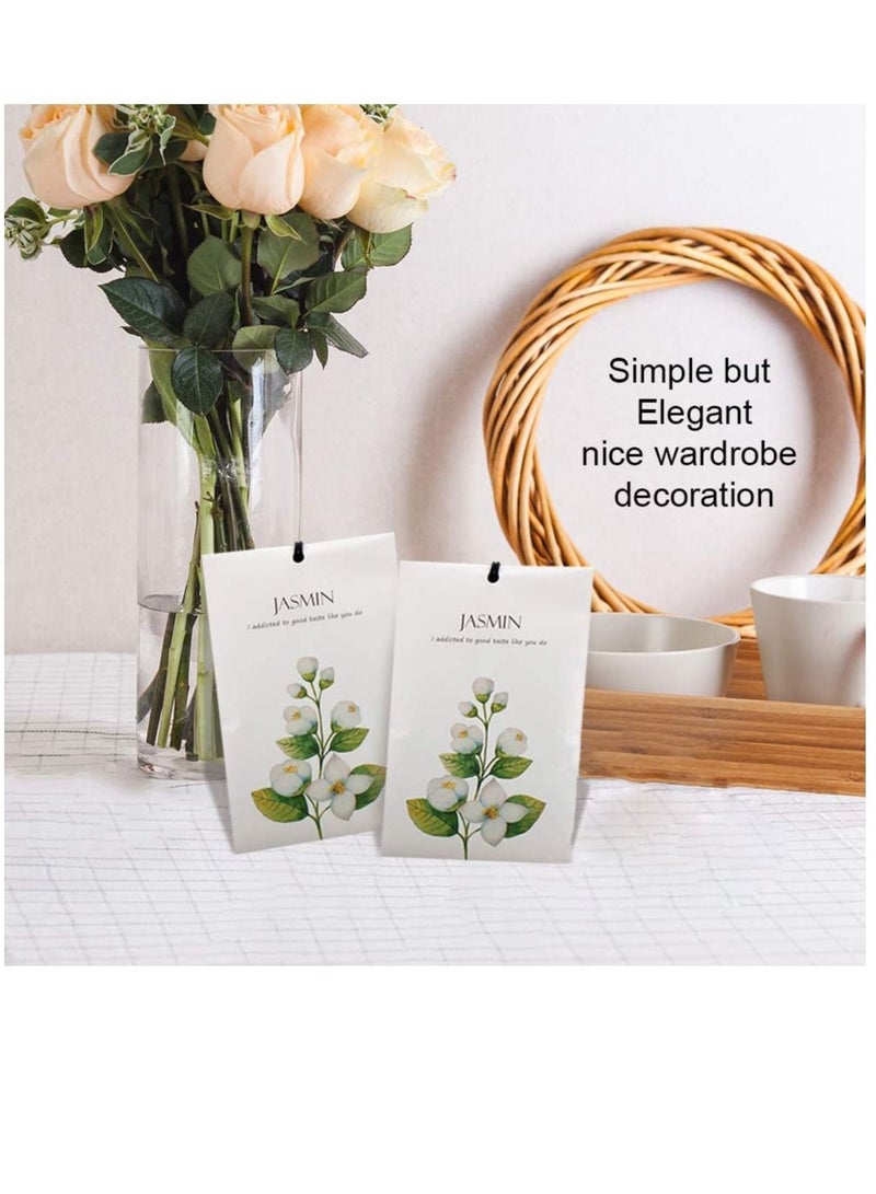 Jasmine Sachet 1Box 12Pcs Jasmine Dried Flower Bag Scent Sachet Drawer Freshener Jasmine Closet Air Freshener Scented Drawer Deodorizer Freshener for Drawers Closet Home Car Fragrance Product