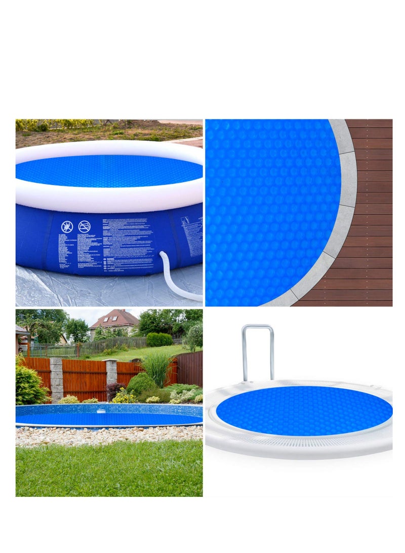 10 Inch Pool Cover for Round, Irregular Above Ground and In Ground Pool Solar Cover, Solar Pool Hot Tub Blanket Covers