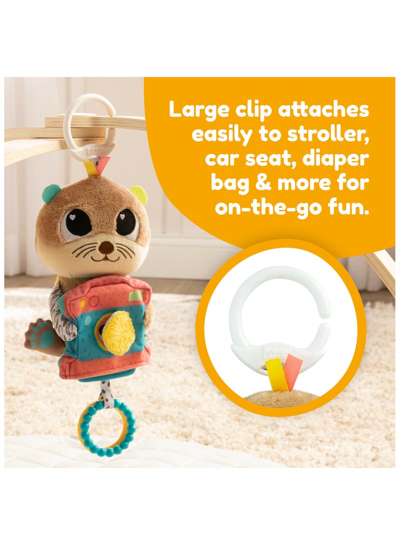 Arty Says Cheese Otter: Engaging Clip-and-Go Baby Pram Toy, Sensory and Early Development Toy for Babies 0-6 Months, Perfect Baby Shower Gift, Multicolored and Interactive