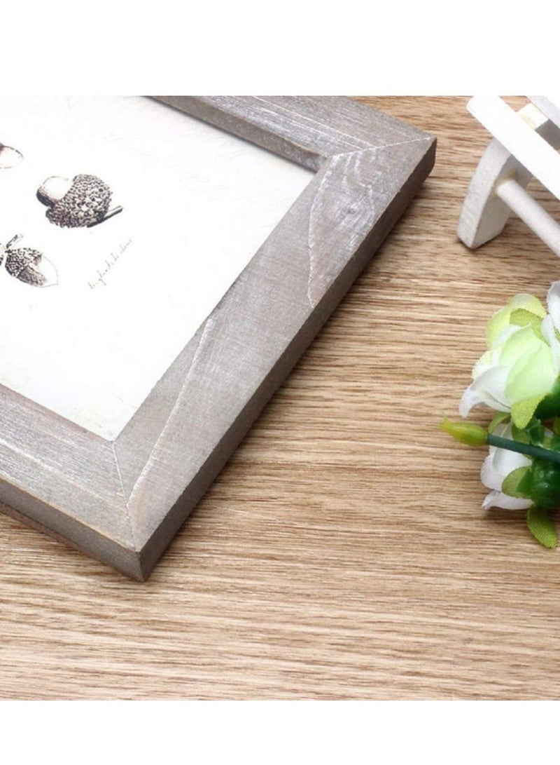 Retro Wooden Picture Frame, 6-Inch Vintage Photo Display Frames for Home Office Shop Store 4R Decoration Draws Festivals Gift (Antique Wood Color)