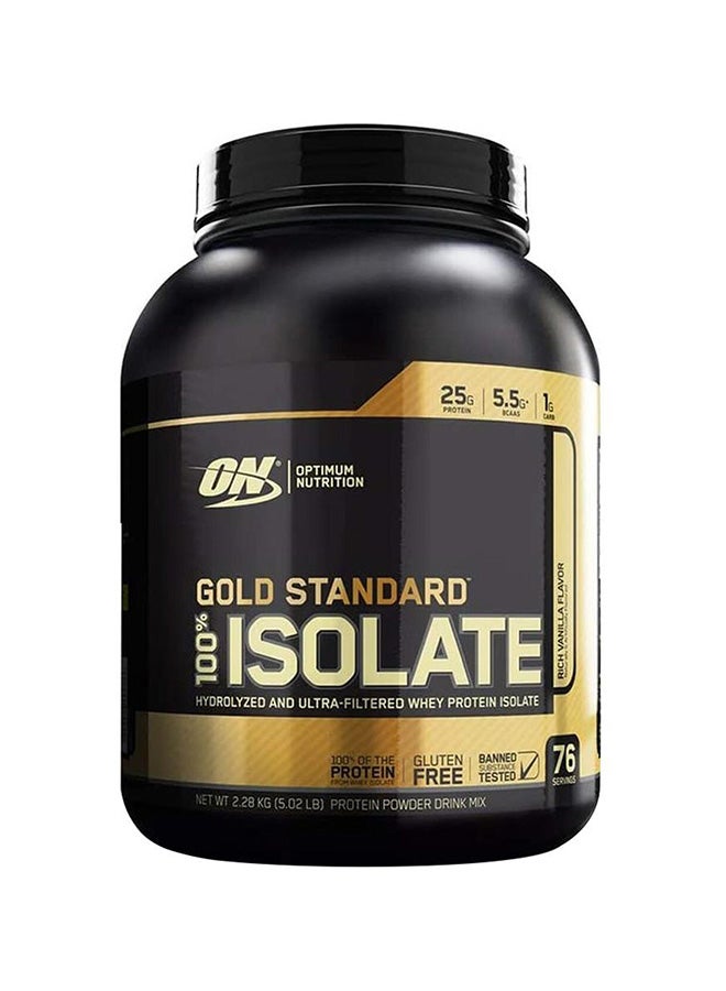 Gold Standard 100% Isolate Protein Whey Rich Vanilla 5 LB, 76 Servings