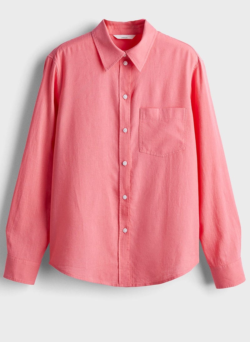 Linen-Blend Shirt