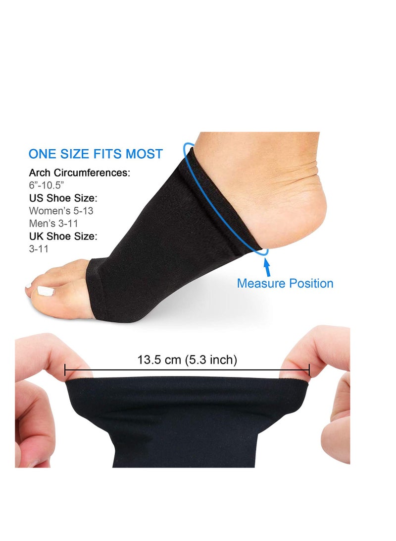 Compression Arch Support Sleeves, Plantar Fasciitis Socks, Cushioned Arch Support Braces Gel Pads for Flat Foot Pain, Relief Plantar Fasciitis Heel Spurs, Ankle Injuries 1Pairs