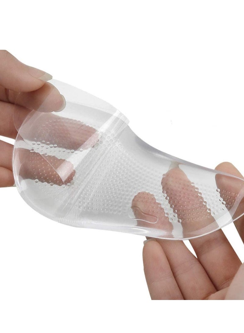 2Pairs Gel Insoles Women Clear Metatarsal Pads Shoe Insoles Arch Support Sleeve Pads Flat Feet Adhesive Reusable Arch Cushions Inserts Arch Foot Pads Insoles Supports for Cushioning and Pain Relief