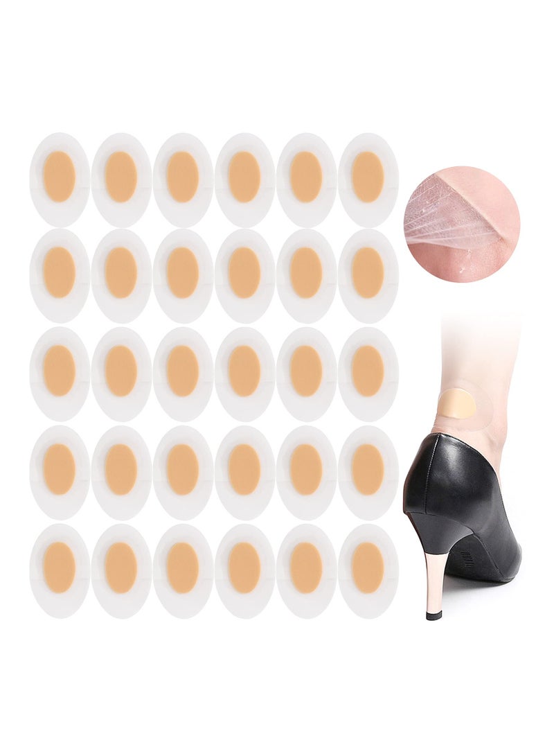Blister Plasters Bandages 30 PCS Oval Hydrocolloid Plasters Waterproof Gel Pads Adhesive Bandages for Protecting Foot Toe from Rubbing Shoes