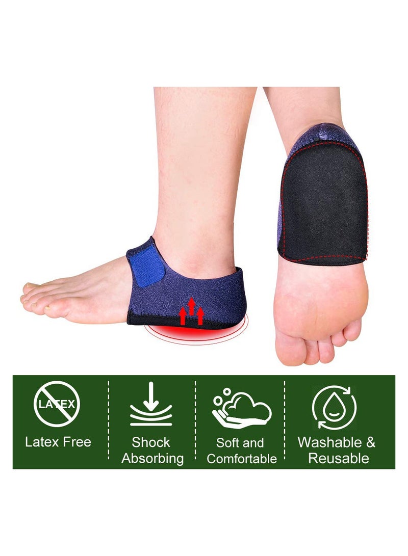 Plantar Fasciitis Socks with Arch Support, 2PCS Heel Ankle Brace, KASTWAVE Foot Care Compression Sleeve, Heel Protectors Heel Pads Cushion - Heel Spur -Tendinitis- Cracked Heelsfor Relieving Heel Pain