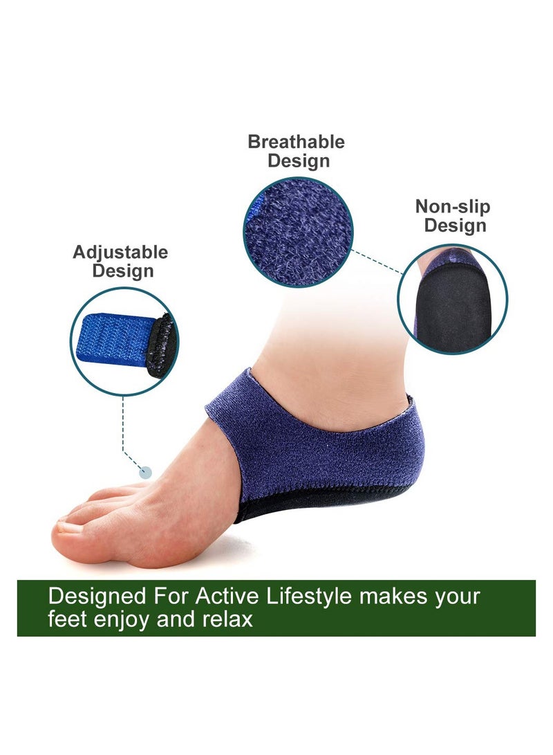 Plantar Fasciitis Socks with Arch Support, 2PCS Heel Ankle Brace, KASTWAVE Foot Care Compression Sleeve, Heel Protectors Heel Pads Cushion - Heel Spur -Tendinitis- Cracked Heelsfor Relieving Heel Pain