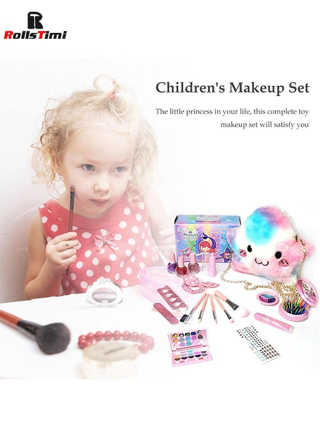 Girls Role Play Pretend Makeup Set Real Make Up Children Party Toy Gift