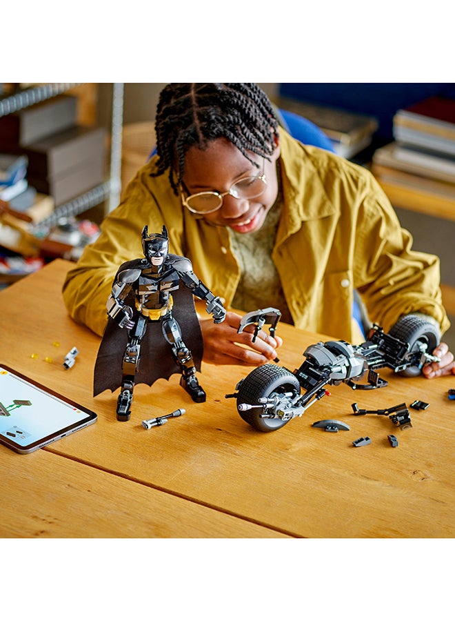 DC Batman: Batman Construction Figure and the Bat-Pod Bike 76273 (Age 12+, 713 Pieces)