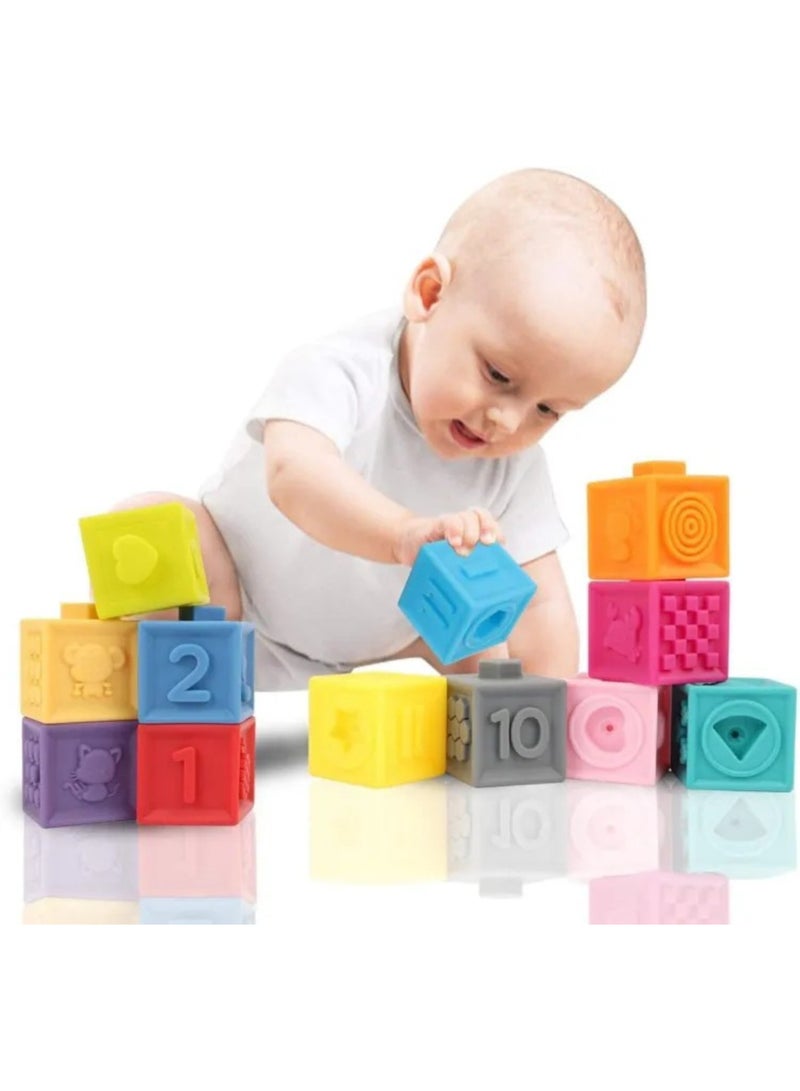 Soft Magic Block Set - 12 Pcs BPA-Free with Numbers