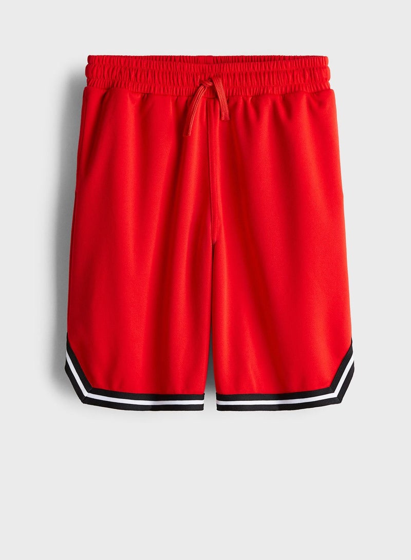 Kids Striped Bottom Shorts