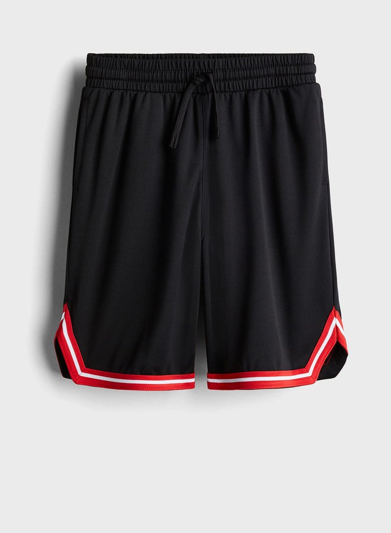 Kids Striped Bottom Shorts