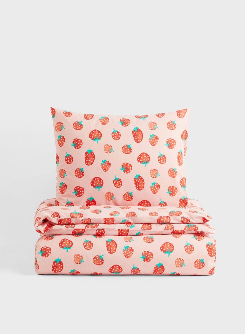 Patterned Single Duvet Cover Set