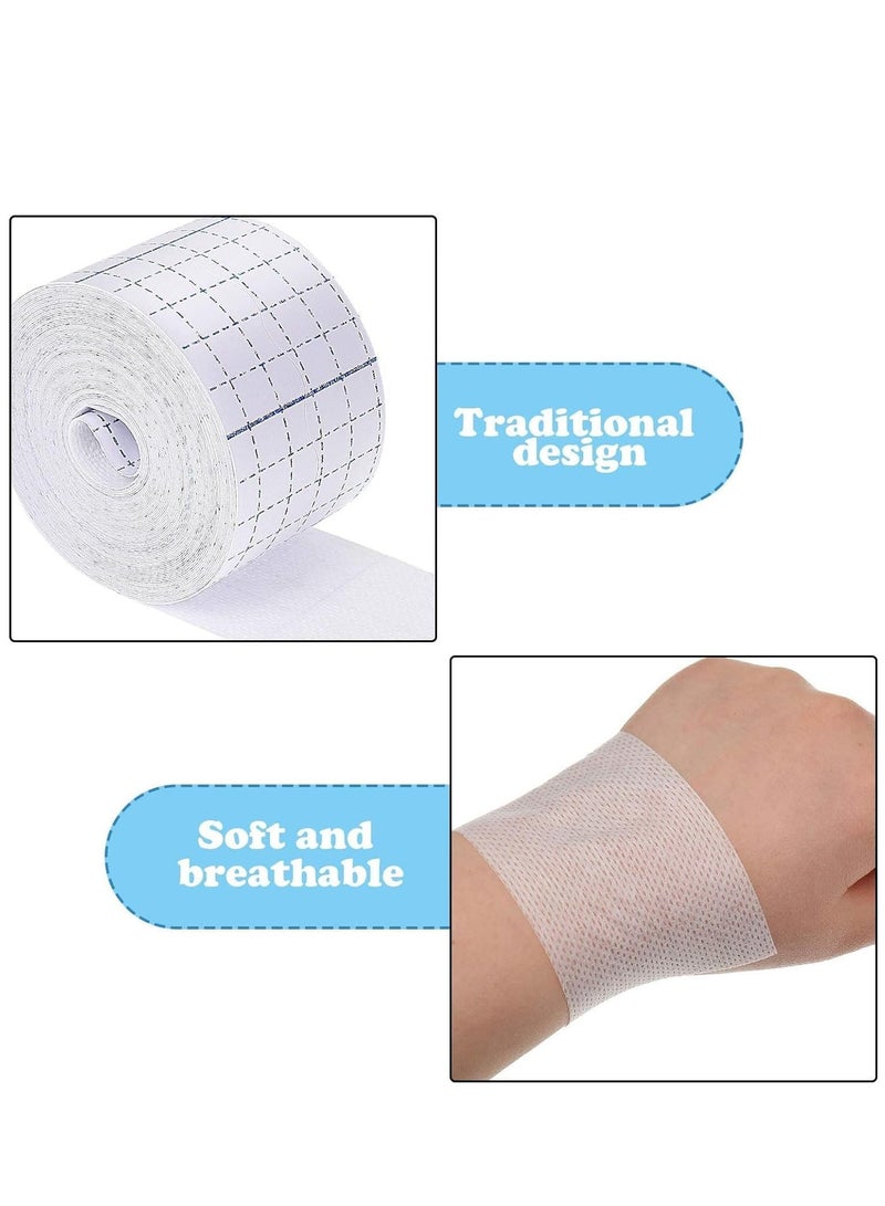 Non-Woven Cover Roll Stretch Tape, Non-Woven Adhesive Bandages, Breathable Bandage Tape Cohesive Wrap Bandages Protective Stretch Bandage Roll Film (2 Rolls 2 Inch x 10.94 Yard)