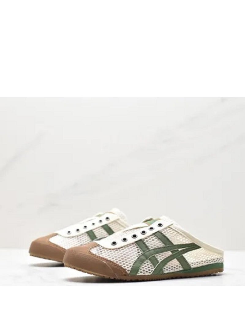 Men and Women Mexico66 Sabot - Slip On Cool Summer Casual Sandals Athlesiure/Colorblock Sneakers Brown/Green