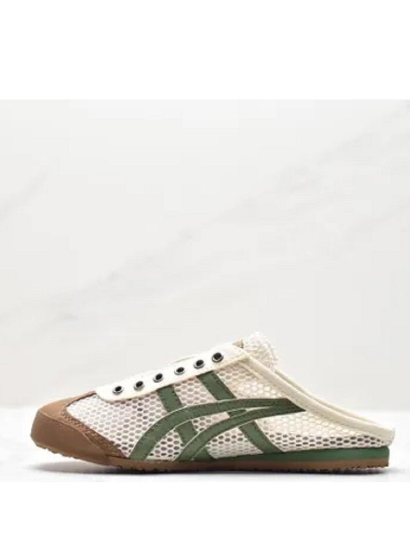 Men and Women Mexico66 Sabot - Slip On Cool Summer Casual Sandals Athlesiure/Colorblock Sneakers Brown/Green