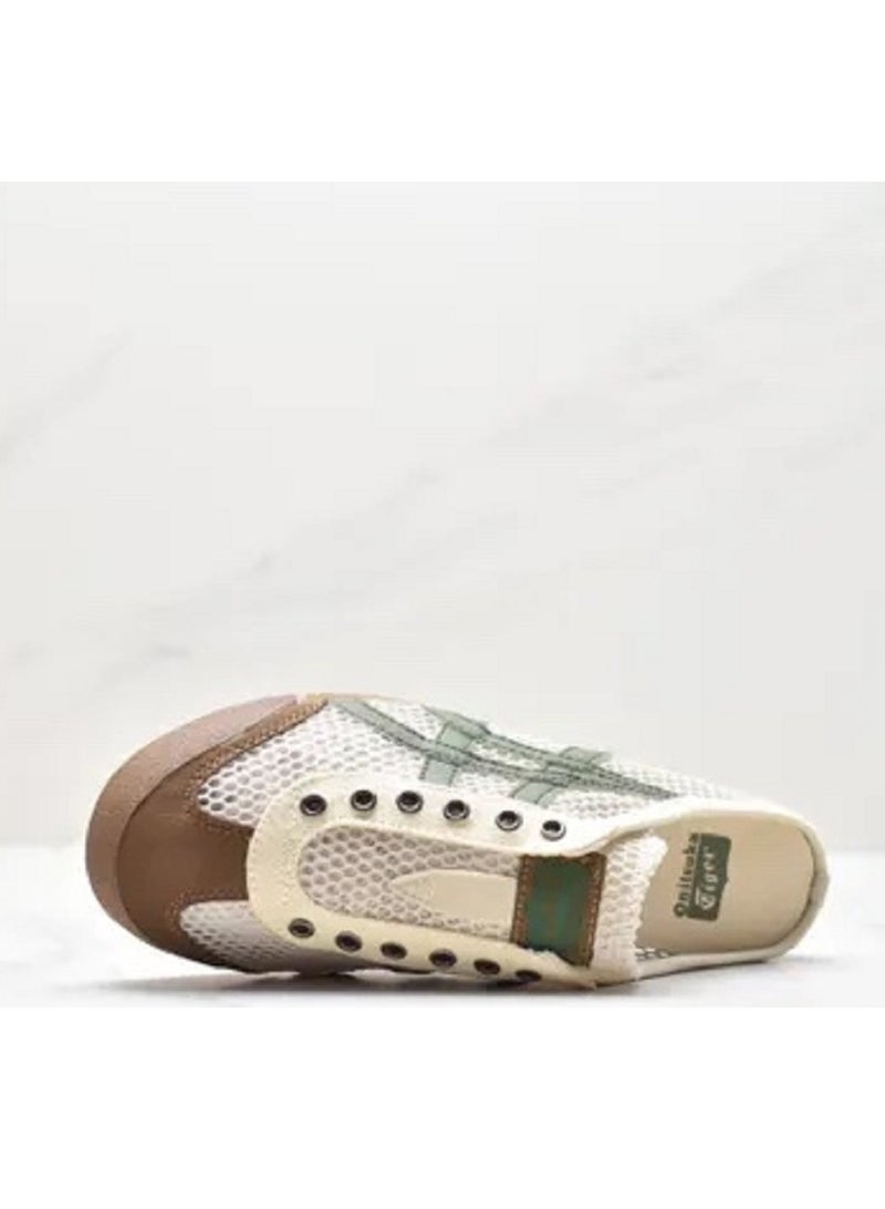Men and Women Mexico66 Sabot - Slip On Cool Summer Casual Sandals Athlesiure/Colorblock Sneakers Brown/Green
