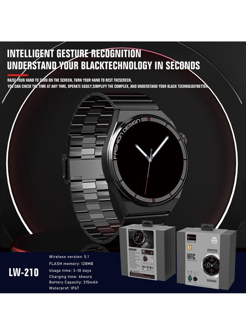 LW-210 Black NFC Smart Watch Set