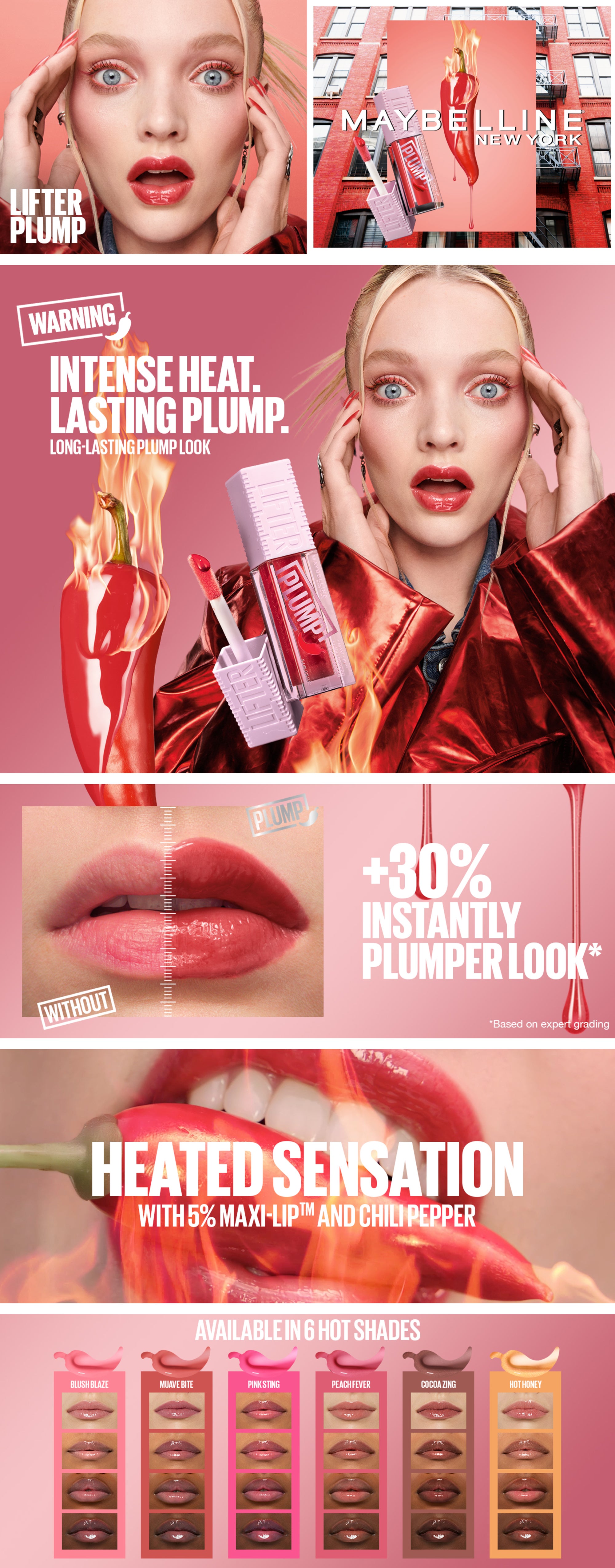 Lifter Plump, Hydrating Lip Plumping Gloss with Chili Pepper - Mauve Bite