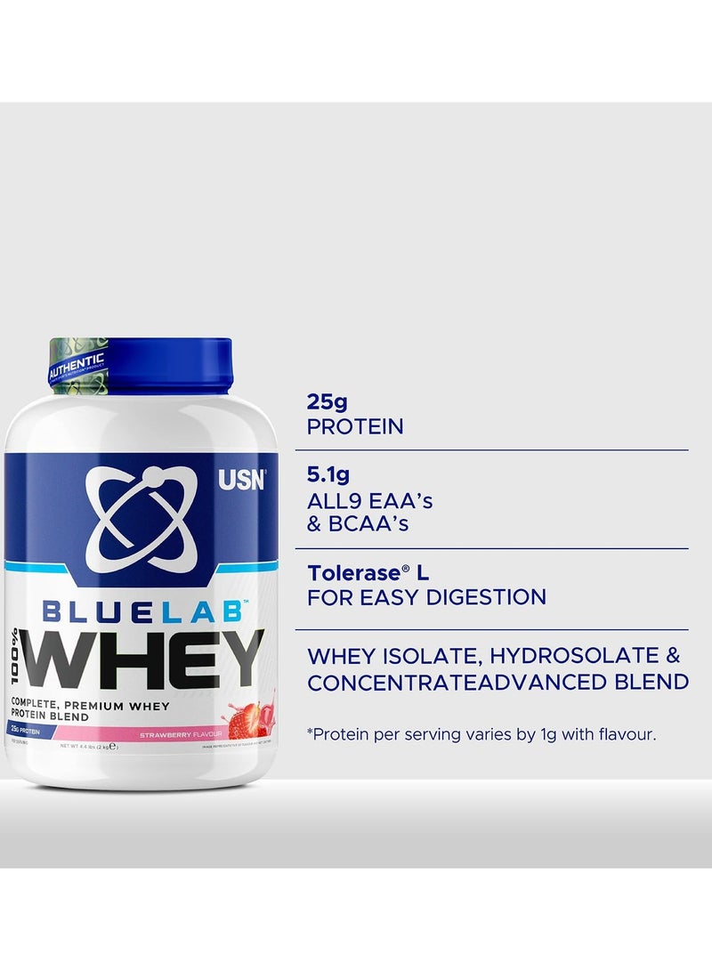 USN Bluelab 100% Whey Protein Strawberry Flavor 2kg 58 Serving