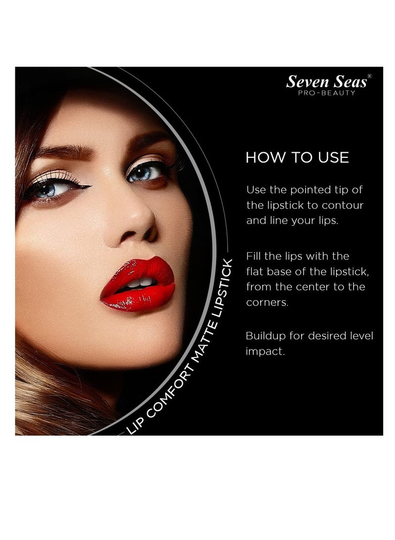 Seven Seas Lip Comfort Velvet Finish Matte Lipstick Long Lasting Smooth Application fsun proTransferproof and Smudge Proof  Highly Pigemented Lipstick for Women  Chestnut Rose 2