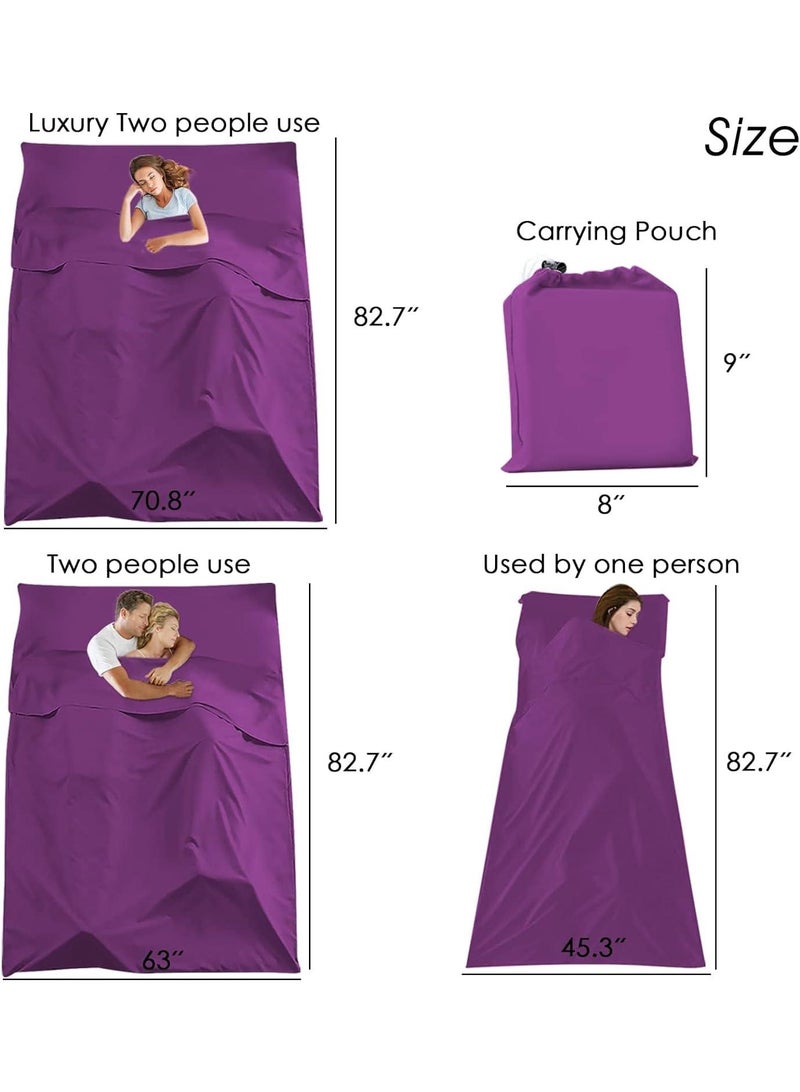 Sleeping Bag Liner Camping Travel Home Bed Sheet Lightweight Breathable Hotel Compact Sacks