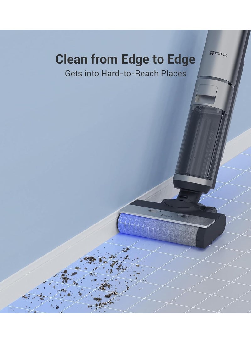 Cordless Wet-Dry Vacuum Cleaner, Sweep & Mop, Self-Cleaning, Anti-Bacteria, Anti-Odor, Clean up to 200m², Ozone Sterilization Air-Dry, Stain Sensing, Dual-Tank, LED, Safe for Pet (RH2)
