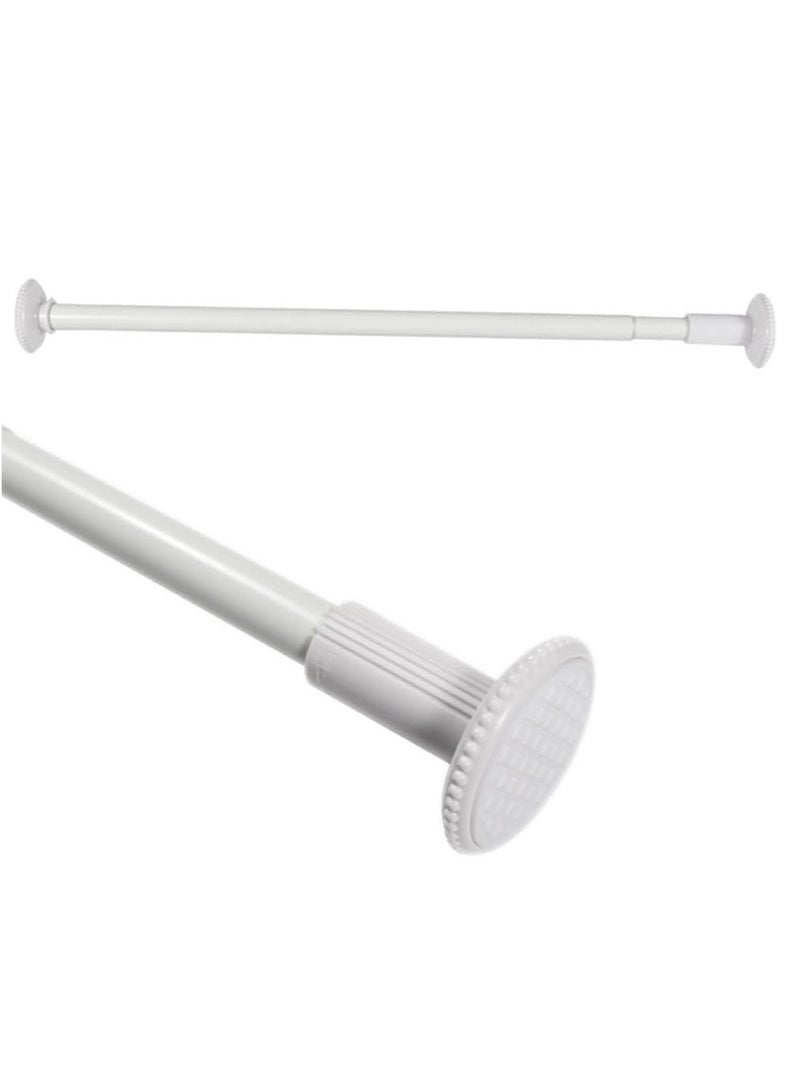 Curtain Rod, 70cm to 115cm Adjustable, No Drill Required, Stainless Steel Tension Rod for Shower, Bathtub, Closet, Window