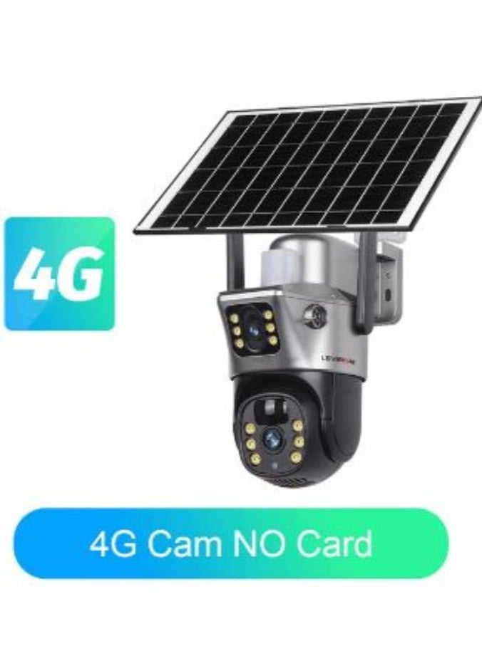 LS VISION Solar Camera 4G Sim Outdoor Dual Lens 8MP 4K IP Camara Solar Panel CCTV Security Built in Battery PIR Cam V380