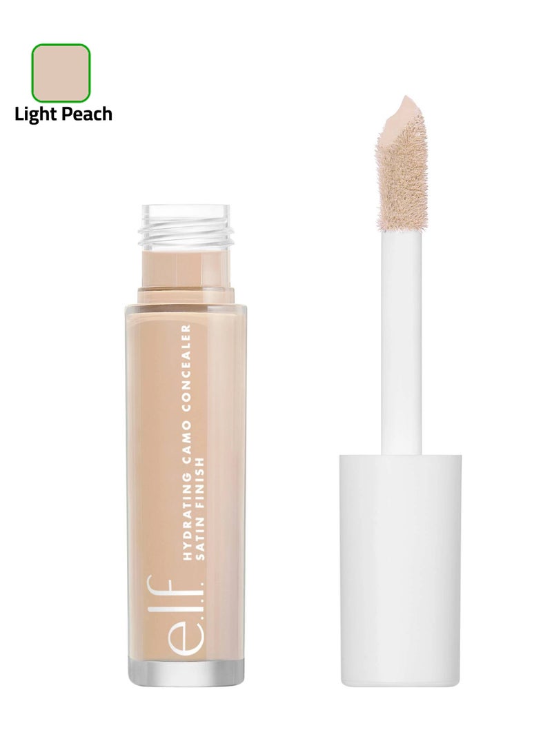 Hydrating Camo Concealer, Lightweight, Full Coverage, Long Lasting, Conceals, Corrects, Covers, Hydrates, Highlights, Satin Finish (Light Peach)