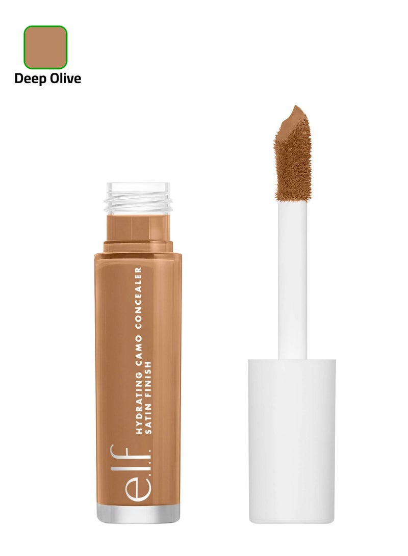 Hydrating Camo Concealer, Lightweight, Full Coverage, Long Lasting, Conceals, Corrects, Covers, Hydrates, Highlights, Satin Finish (Deep Olive)