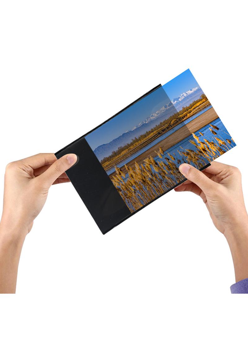 12Piece 4*6inch black Transparent Creative Diy Magnetic Pvc Hollow Photo Frame Stickers