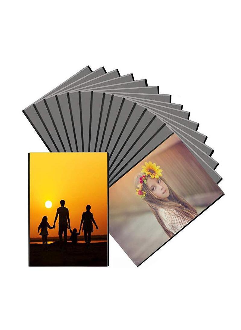 12Piece 4*6inch black Transparent Creative Diy Magnetic Pvc Hollow Photo Frame Stickers